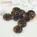 Custom 4 Holes Polyester Resin Coat Buttons Buffalo Horn Shirts Buttons